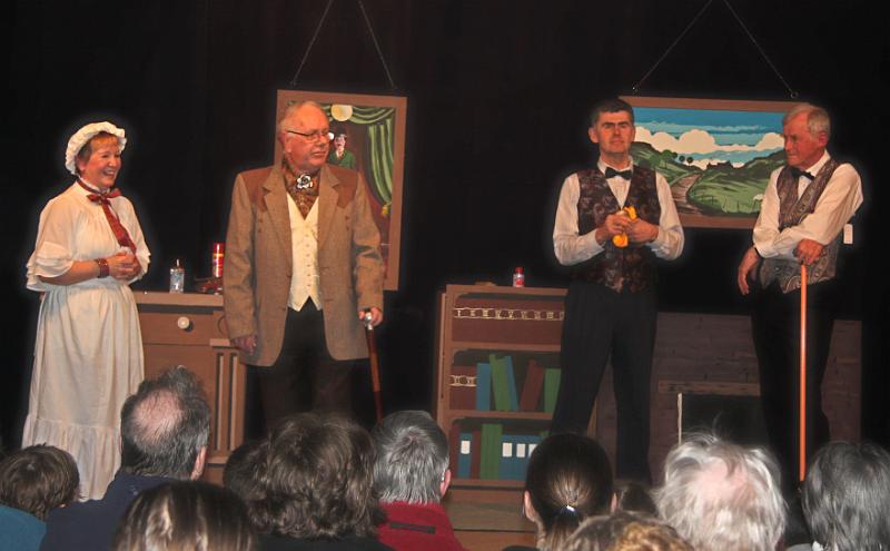 Group 4.jpg - Elsie McSprocket introduces herself to Lord Letchalot, with Wilf and Walt looking on.